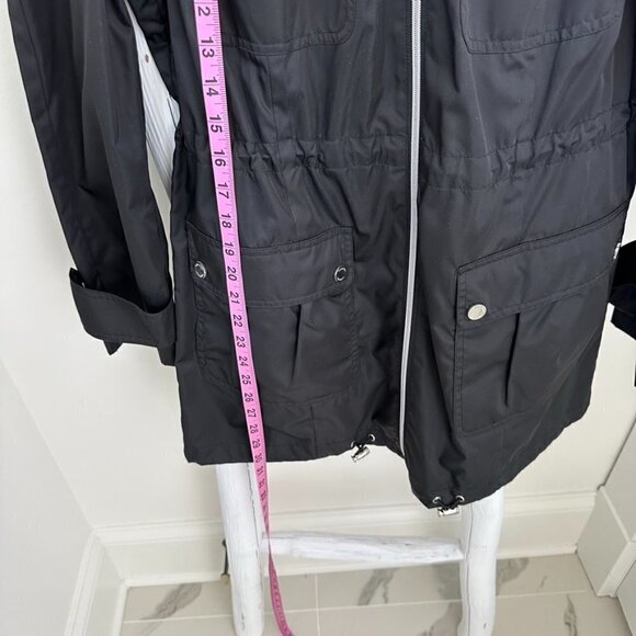 Calvin Klein Women's Black Trenchcoat Windbreaker Jacket Sz S - Picture 13 of 13